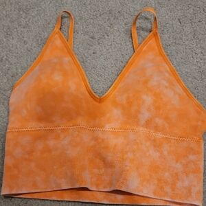 Zenana Padded V-Neck Bralette Cami – Bright Orange, Small